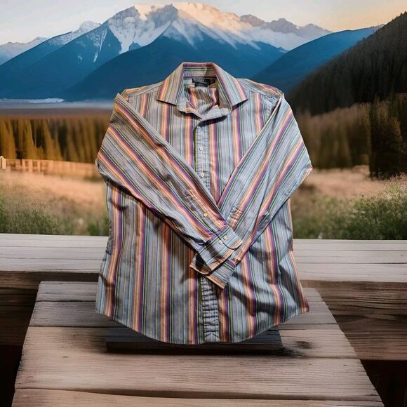 Polo Ralph Lauren Other - Polo Ralph Lauren Regent Shirt Men's Large Cotton Stripes 16.5 34/35 962